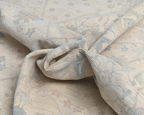 12x15 Beige Ziegler Afghan Hand Knotted Wool Area Rug